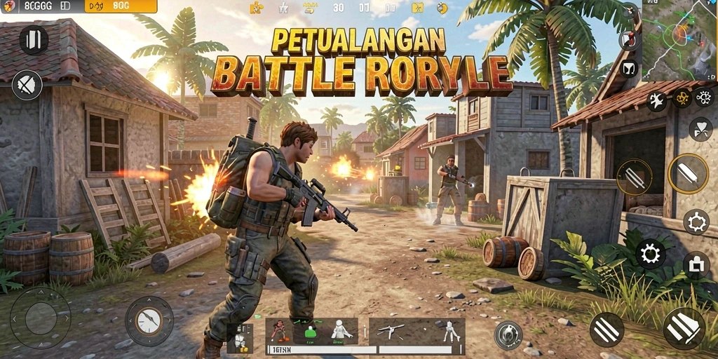 Screenshot gameplay <strong>8G8G</strong> menunjukkan aksi pertempuran yang intens dan strategis.