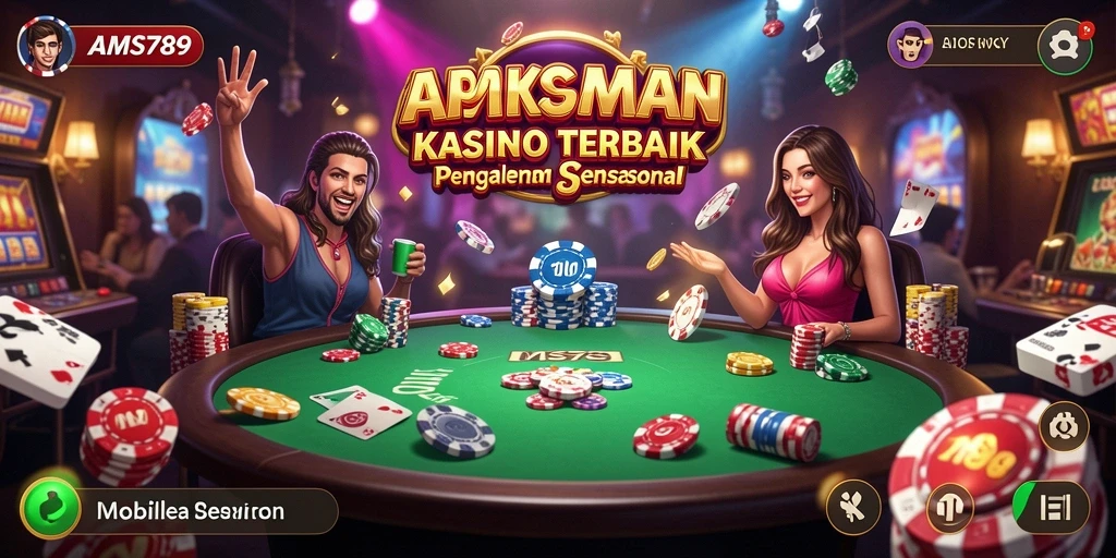 Tampilan gameplay menawan dari AMS789 dengan simbol kasino klasik.