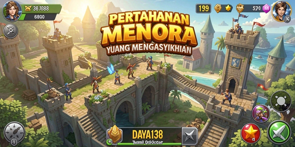 Tampilan gameplay menawan dalam game Tower Defense yang penuh strategi.