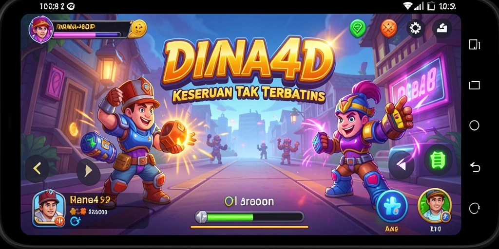 Tampilan aksi seru gameplay DIANA4D di level menantang.
