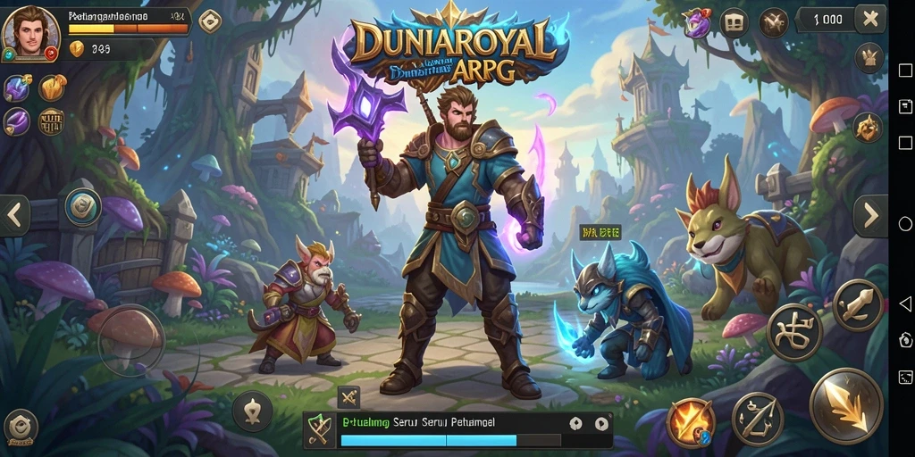 Screenshot gameplay DUNIAROYAL menampilkan aksi pertarungan yang seru.