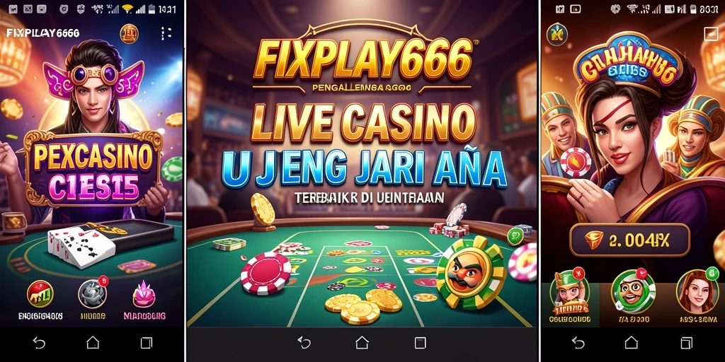 Screenshot FIXPLAY666 menampilkan dealer langsung dalam permainan kasino yang mengasyikkan.