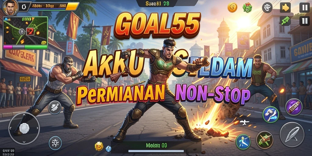 Tampilan gameplay seru dan mendebarkan dari GOAL55.