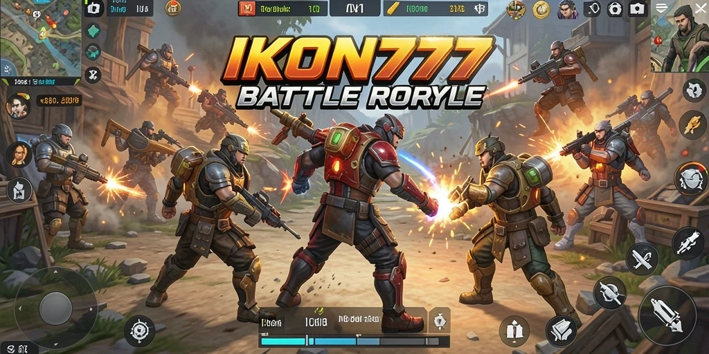Gameplay dinamis dan seru dalam IKON777 Battle Royale.