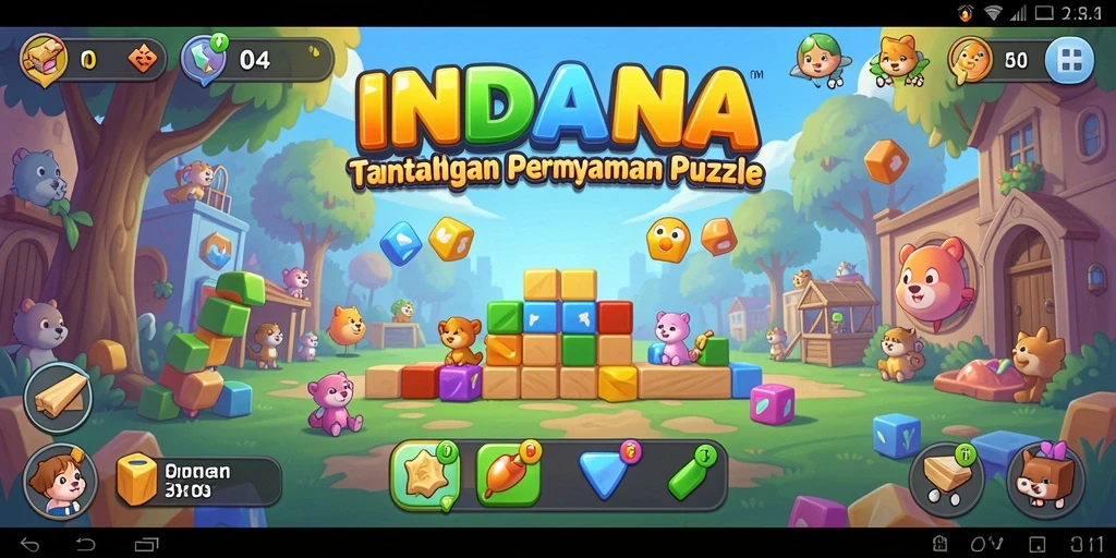 Tampilan gameplay INDAAA yang menarik dengan tantangan puzzle.