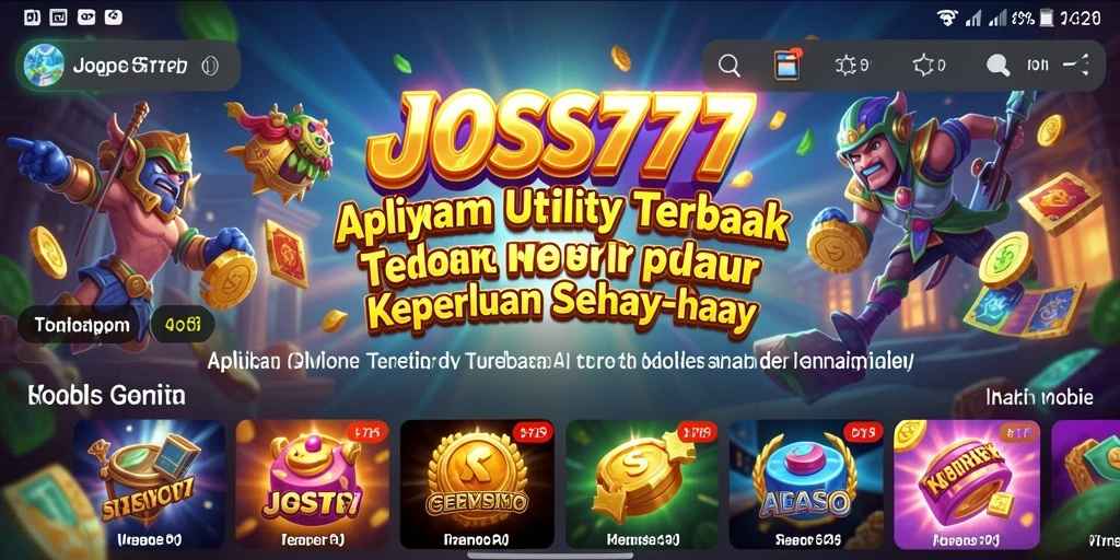 Tampilan antarmuka utama JOSS777 dengan fitur-fitur Utility yang memudahkan.