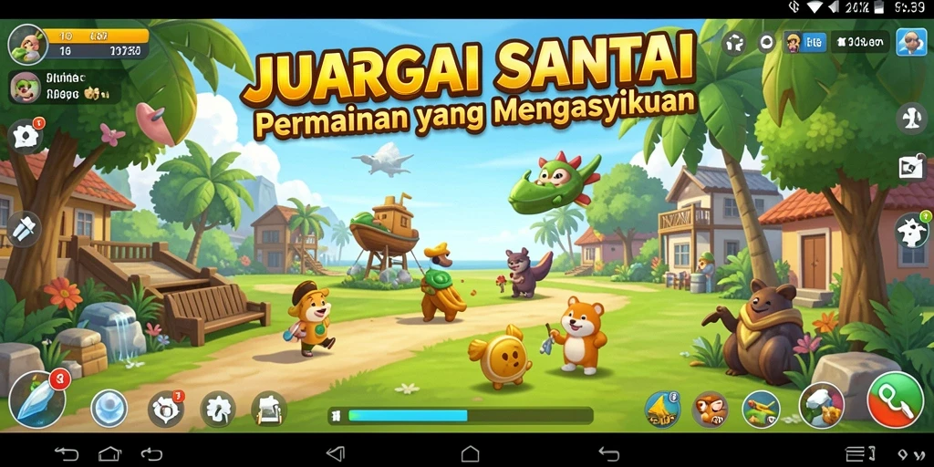 Screenshot gameplay JUARAGO menampilkan momen santai dan menyenangkan.