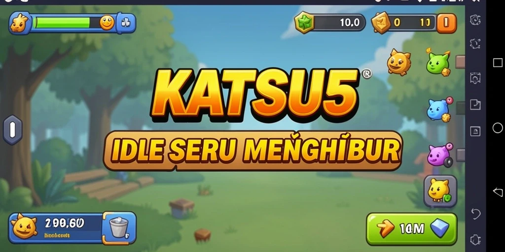 Screenshot gameplay KATSU5 menunjukkan pengalaman bermain Idle yang mengasyikkan.