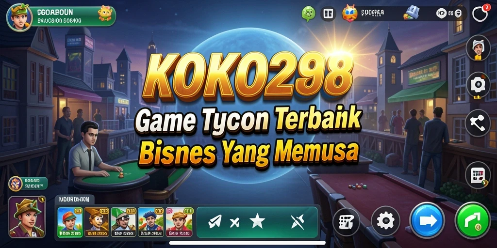 Tangkapan layar KOKO288 menunjukkan aktivitas gameplay Tycoon yang dinamis.