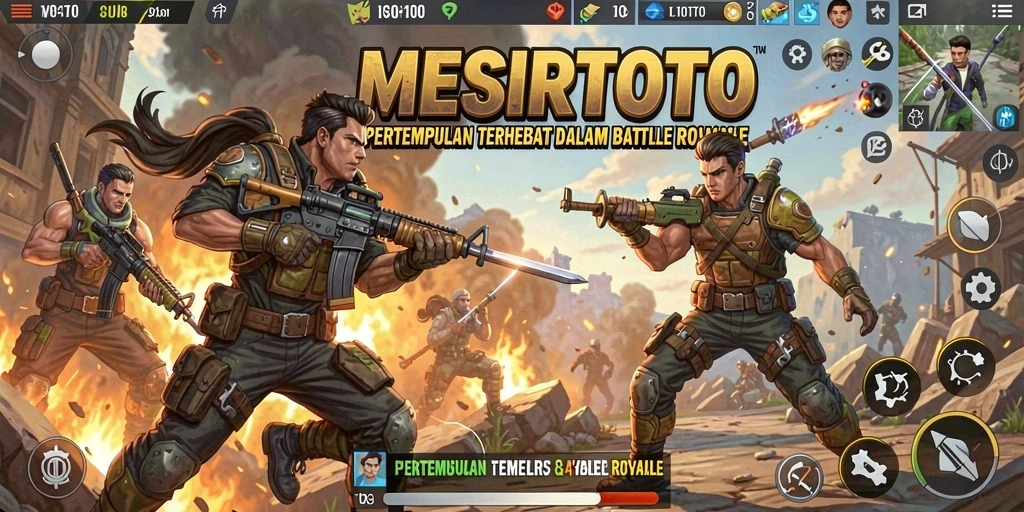 Tampilan menarik dari gameplay seru MESIRTOTO dalam pertarungan Battle Royale.