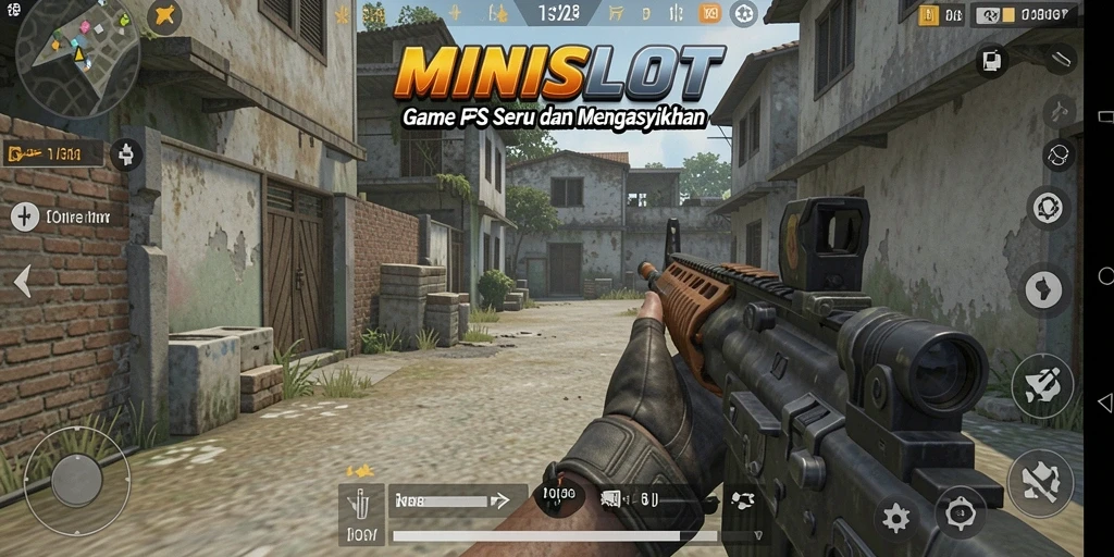 Tangkapan layar gameplay nyata dari MINISLOT yang menampilkan aksi tembak-menembak intens.