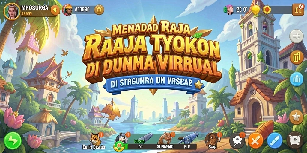 Tampilan gameplay MPOSURGA yang menarik dengan elemen Tycoon.