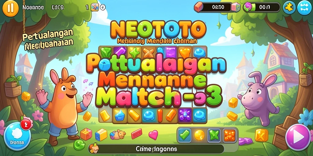 Tampilan gameplay seru dan penuh warna di NEOTOTO