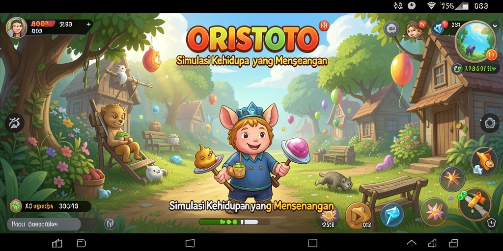 Tampilan gameplay ORISTOTO yang mendetail dan interaktif.