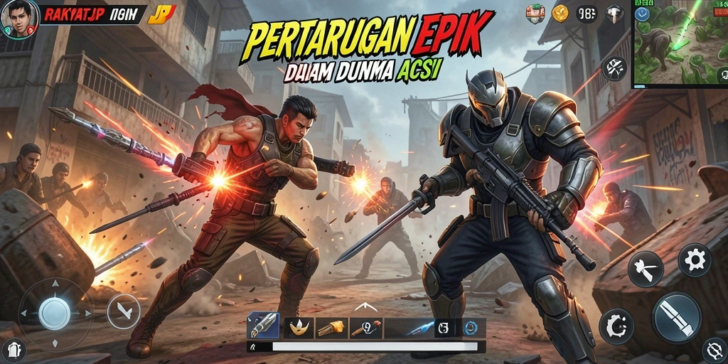 Tangkapan layar RAKYATJP menampilkan aksi pertarungan yang mendebarkan dan visual yang memukau.