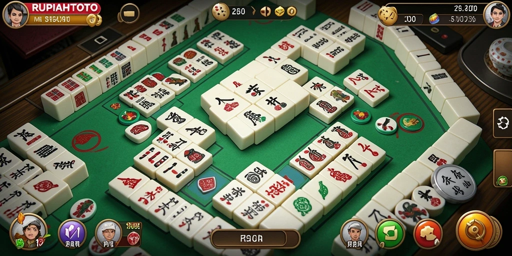 Gameplay seru RUPIAHTOTO menampilkan tantangan Mahjong yang menarik.