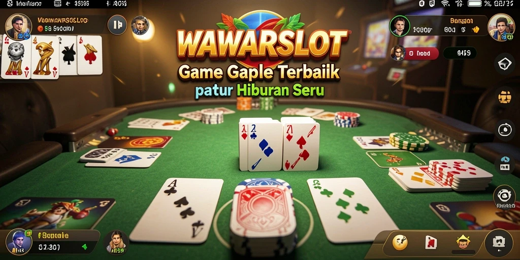 Screenshot game Gaple WAWARSLOT menampilkan suasana kompetisi seru.