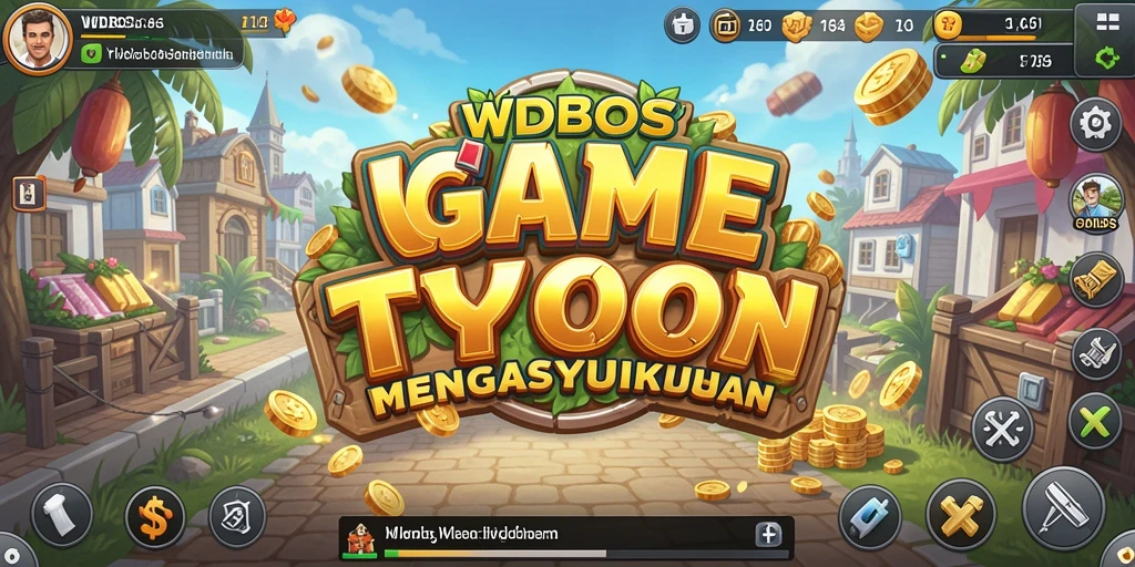 Tampilan gameplay WDBOS yang menampilkan interaksi bisnis yang seru.