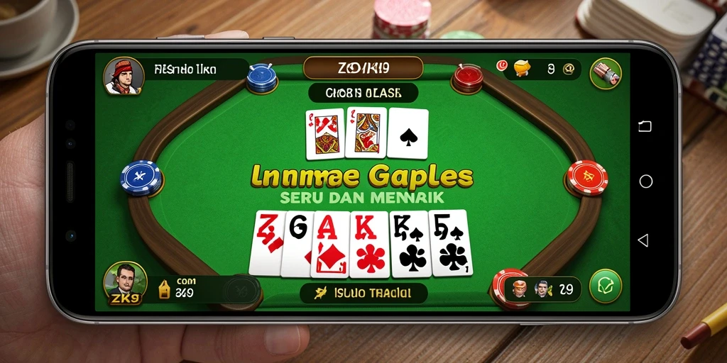 Tampilan gameplay seru ZK9 dalam permainan Gaple.